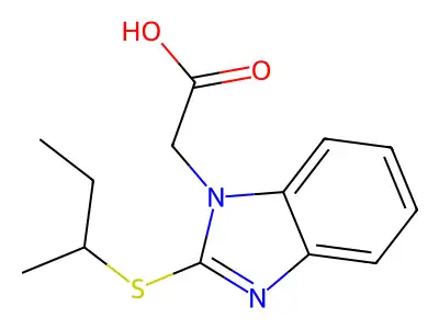 (2-sec-Butylsulfanyl-benzoimidazol-1-yl)-acetic acid structure
