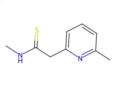 2-Pyridineacetamide, N,6-dimethylthio- structure