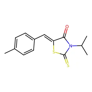 (Z)-3-isopropyl-5-(4-methylbenzylidene)-2-thioxothiazolidin-4-one structure