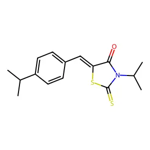 (5Z)-3-propan-2-yl-5-[(4-propan-2-ylphenyl)methylidene]-2-sulfanylidene-1,3-thiazolidin-4-one structure