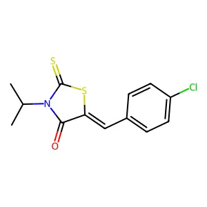 (Z)-5-(4-chlorobenzylidene)-3-isopropyl-2-thioxothiazolidin-4-one structure