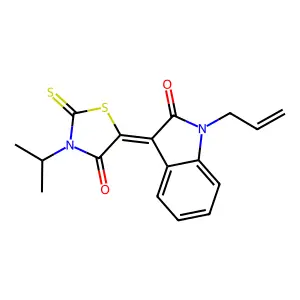 (3Z)-1-ALLYL-3-(3-ISOPROPYL-4-OXO-2-THIOXO-1,3-THIAZOLIDIN-5-YLIDENE)-1,3-DIHYDRO-2H-INDOL-2-ONE structure