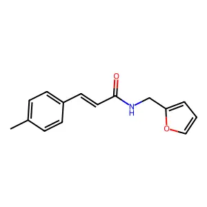 (E)-N-(furan-2-ylmethyl)-3-(4-methylphenyl)prop-2-enamide structure