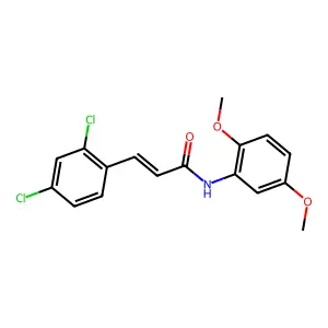 (E)-3-(2,4-dichlorophenyl)-N-(2,5-dimethoxyphenyl)prop-2-enamide structure