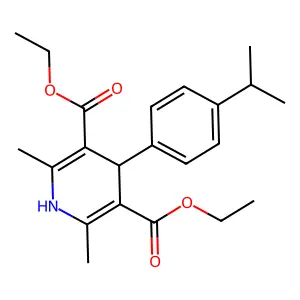 Diethyl 4-(4-isopropylphenyl)-2,6-dimethyl-1,4-dihydro-3,5-pyridinedicarboxylate structure