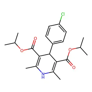 Dipropan-2-yl 4-(4-chlorophenyl)-2,6-dimethyl-1,4-dihydropyridine-3,5-dicarboxylate structure