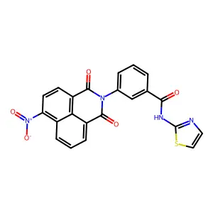 3-(6-Nitro-1,3-dioxo-1H,3H-benzo[de]isoquinolin-2-yl)-N-thiazol-2-yl-benzamide structure