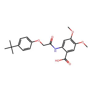 2-{[(4-Tert-butylphenoxy)acetyl]amino}-4,5-dimethoxybenzoic acid structure