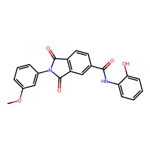 N-(2-hydroxyphenyl)-2-(3-methoxyphenyl)-1,3-dioxoisoindole-5-carboxamide structure