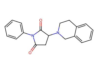3-(3,4-dihydroisoquinolin-2(1H)-yl)-1-phenylpyrrolidine-2,5-dione structure