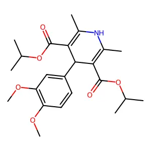 Dipropan-2-yl 4-(3,4-dimethoxyphenyl)-2,6-dimethyl-1,4-dihydropyridine-3,5-dicarboxylate structure