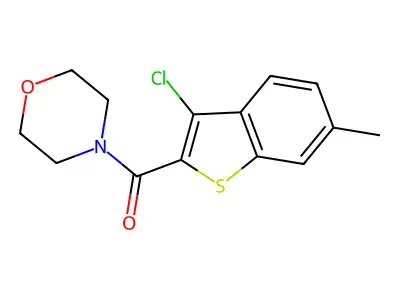 (3-Chloro-6-methyl-1-benzothiophen-2-yl)(morpholino)methanone structure