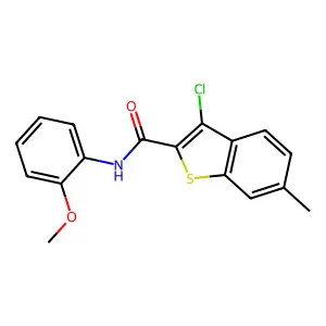 3-Chloro-N-(2-methoxyphenyl)-6-methylbenzo[b]thiophene-2-carboxamide structure