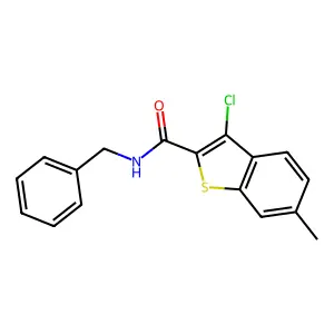 N-benzyl-3-chloro-6-methyl-1-benzothiophene-2-carboxamide structure