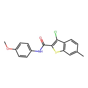 3-chloro-N-(4-methoxyphenyl)-6-methyl-1-benzothiophene-2-carboxamide structure