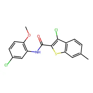 3-Chloro-N-(5-chloro-2-methoxyphenyl)-6-methylbenzo[b]thiophene-2-carboxamide structure