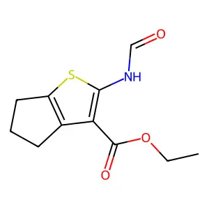 ethyl 2-formamido-5,6-dihydro-4H-cyclopenta[b]thiophene-3-carboxylate structure