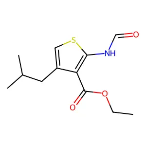 Ethyl 2-formamido-4-(2-methylpropyl)thiophene-3-carboxylate structure