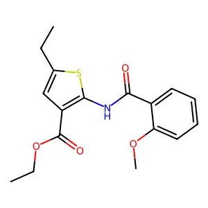 Ethyl 5-ethyl-2-[(2-methoxybenzoyl)amino]thiophene-3-carboxylate structure