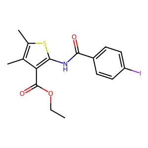 Ethyl 2-[(4-iodobenzoyl)amino]-4,5-dimethylthiophene-3-carboxylate structure
