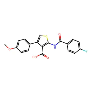 2-[(4-fluorobenzoyl)amino]-4-(4-methoxyphenyl)thiophene-3-carboxylic Acid structure
