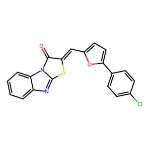 2-[1-[5-(4-Chloro-phenyl)-furan-2-yl]-meth-ylidene]-benzo[4,1-b]thiazol-3-one structure