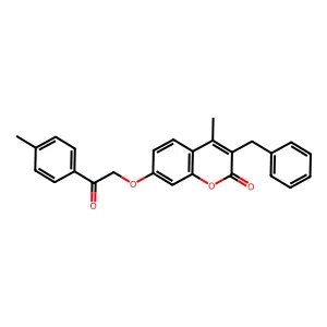 3-Benzyl-4-methyl-7-[2-(4-methylphenyl)-2-oxoethoxy]chromen-2-one structure