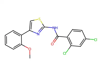 2,4-dichloro-N-[4-(2-methoxyphenyl)-1,3-thiazol-2-yl]benzamide structure