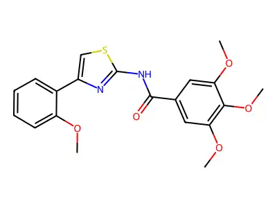 3,4,5-trimethoxy-N-[4-(2-methoxyphenyl)-1,3-thiazol-2-yl]benzamide structure