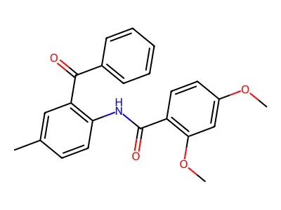 N-(2-benzoyl-4-methylphenyl)-2,4-dimethoxybenzamide structure
