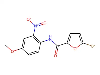 5-bromo-N-(4-methoxy-2-nitrophenyl)furan-2-carboxamide structure