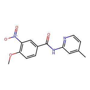 4-methoxy-N-(4-methylpyridin-2-yl)-3-nitrobenzamide structure