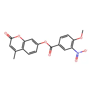 4-methyl-2-oxo-2H-chromen-7-yl 4-methoxy-3-nitrobenzoate structure