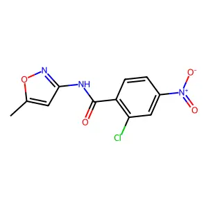 2-chloro-N-(5-methyl-1,2-oxazol-3-yl)-4-nitrobenzamide structure