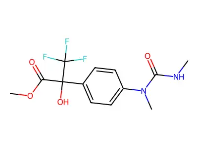 methyl 3,3,3-trifluoro-2-hydroxy-2-[4-[methyl(methylcarbamoyl)amino]phenyl]propanoate structure