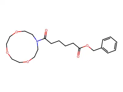 Benzyl 6-oxo-6-(1,4,7-trioxa-10-azacyclododecan-10-yl)hexanoate structure