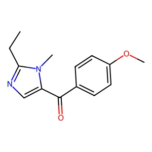 (2-ethyl-1-methyl-1H-imidazol-5-yl)(4-methoxyphenyl)methanone structure