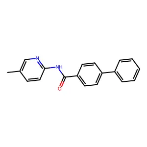 N-(5-methyl-2-pyridinyl)[1,1'-biphenyl]-4-carboxamide structure