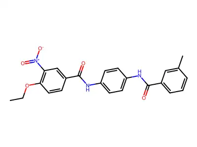 4-ethoxy-N-[4-[(3-methylbenzoyl)amino]phenyl]-3-nitrobenzamide structure