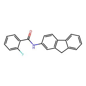 N-(9H-fluoren-2-yl)-2-fluorobenzamide structure