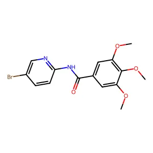 N-(5-bromopyridin-2-yl)-3,4,5-trimethoxybenzamide structure
