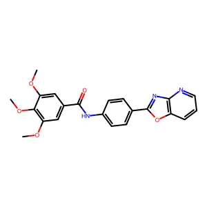 3,4,5-trimethoxy-N-[4-([1,3]oxazolo[4,5-b]pyridin-2-yl)phenyl]benzamide structure