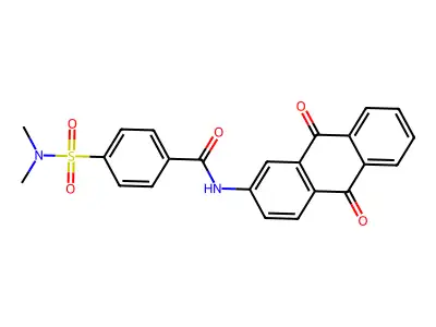 4-(dimethylsulfamoyl)-N-(9,10-dioxoanthracen-2-yl)benzamide structure