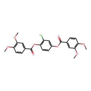 2-Chloro-4-[(3,4-dimethoxybenzoyl)oxy]phenyl 3,4-dimethoxybenzoate structure