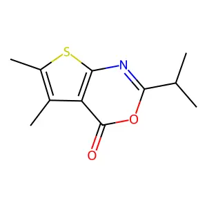5,6-Dimethyl-2-propan-2-ylthieno[2,3-d][1,3]oxazin-4-one structure
