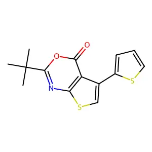 2-Tert-butyl-5-thiophen-2-ylthieno[2,3-d][1,3]oxazin-4-one structure