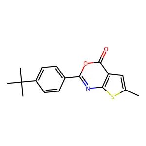 2-(4-Tert-butylphenyl)-6-methylthieno[2,3-d][1,3]oxazin-4-one structure