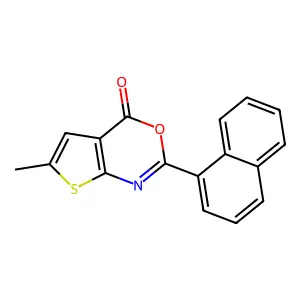 6-Methyl-2-naphthalen-1-ylthieno[2,3-d][1,3]oxazin-4-one structure
