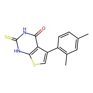 5-(2,4-dimethylphenyl)-2-thioxo-2,3-dihydrothieno[2,3-d]pyrimidin-4(1H)-one structure