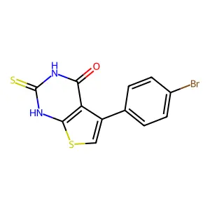 5-(4-bromophenyl)-2-thioxo-2,3-dihydrothieno[2,3-d]pyrimidin-4(1H)-one structure